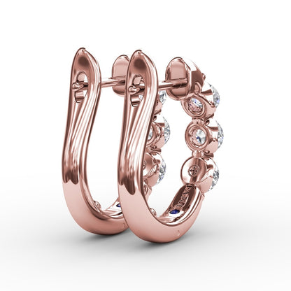 Fana Dainty and Delightful Diamond Hoop Earrings