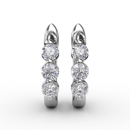Fana Dainty and Delightful Diamond Hoop Earrings