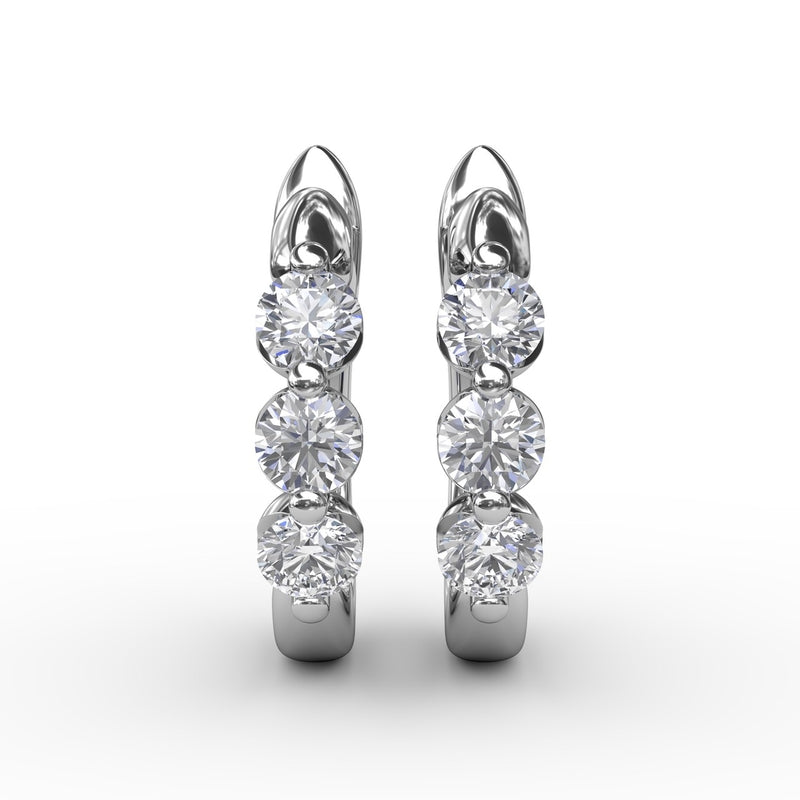 Fana Dainty and Delightful Diamond Hoop Earrings