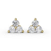 Fana Diamond Cluster Triangle Stud Earrings