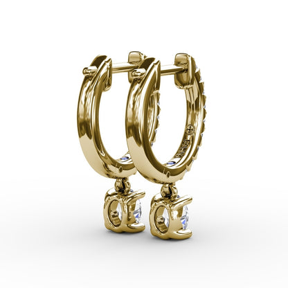 Fana Oval Diamond Drop Earrings