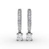 Fana Oval Diamond Drop Earrings