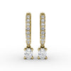 Fana Oval Diamond Drop Earrings