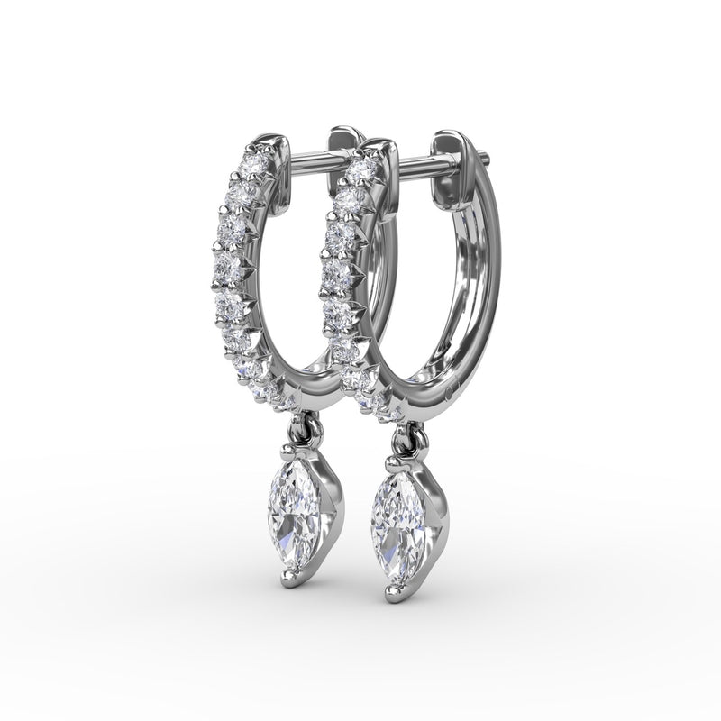 Fana Marquise Diamond Drop Earrings