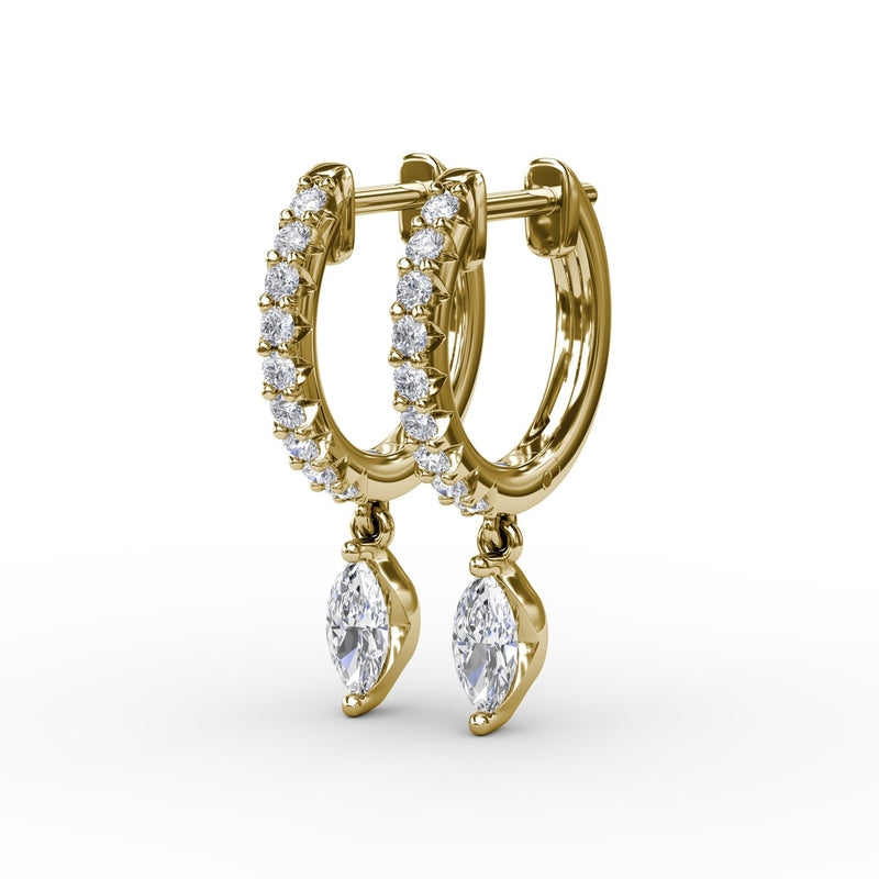 Fana Marquise Diamond Drop Earrings