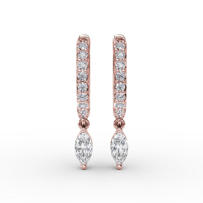 Fana Marquise Diamond Drop Earrings