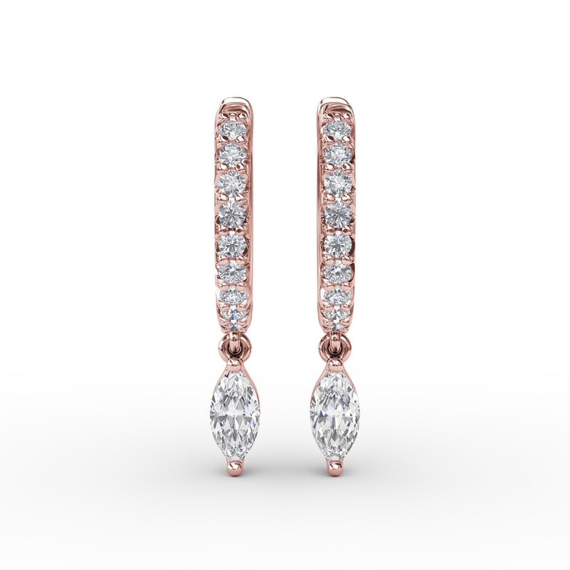 Fana Marquise Diamond Drop Earrings