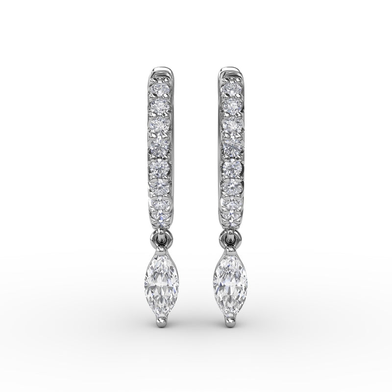 Fana Marquise Diamond Drop Earrings