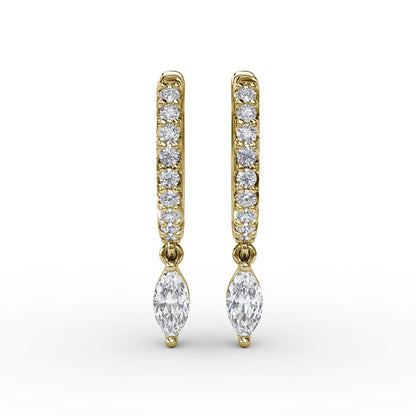 Fana Marquise Diamond Drop Earrings