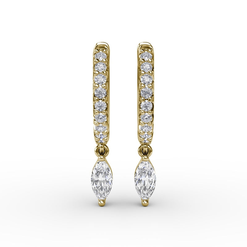 Fana Marquise Diamond Drop Earrings