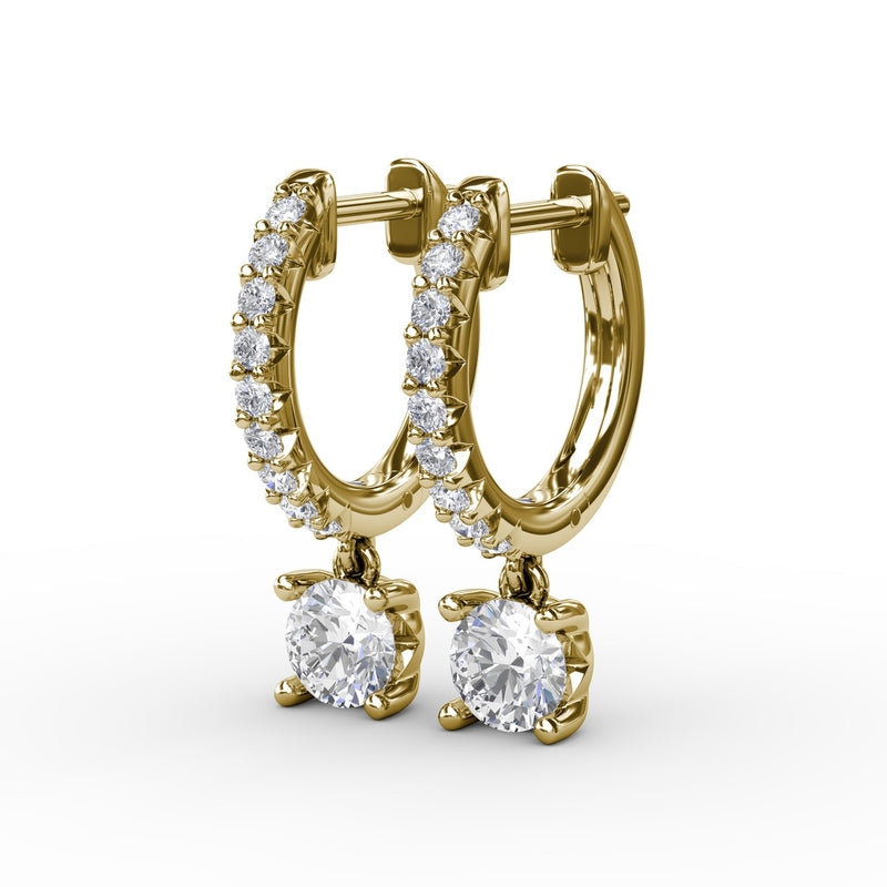 Fana Single Diamond Drop Earrings