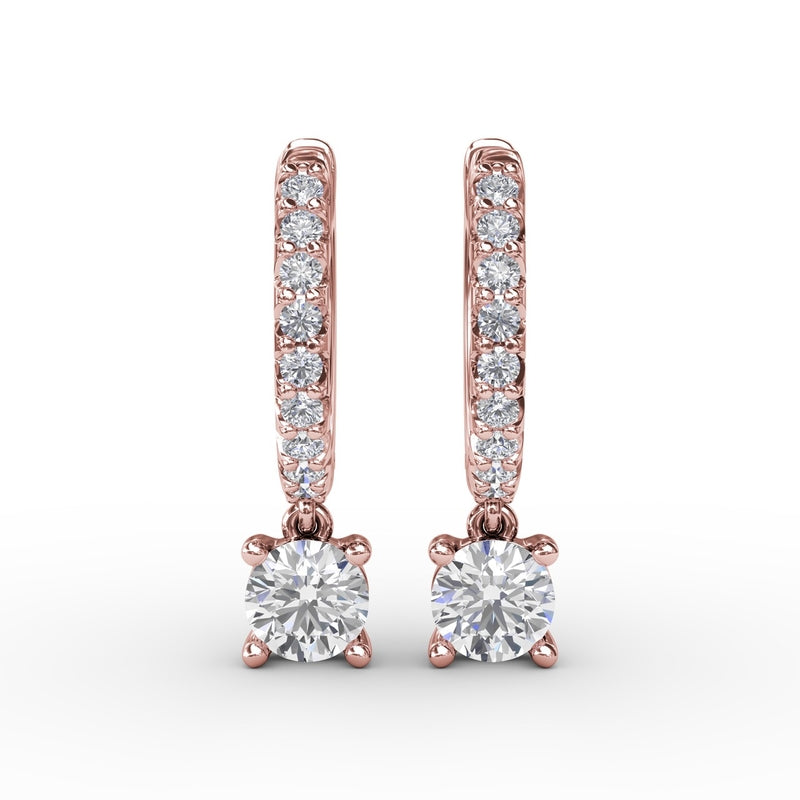 Fana Single Diamond Drop Earrings