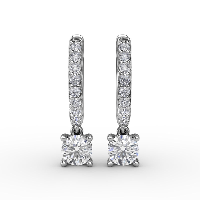 Fana Single Diamond Drop Earrings