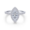 Gabriel & Co. 14k White Gold Contemporary Halo Engagement Ring