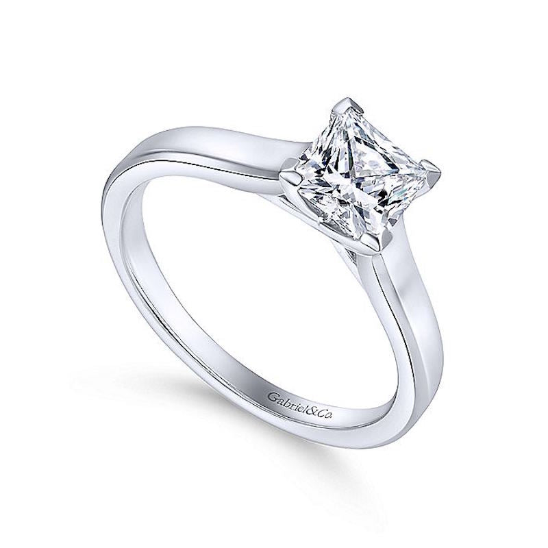 Gabriel & Co 14K White Gold Enid Solitaire Diamond Engagement Ring