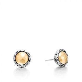 JOHN HARDY SILVER & GOLD CLASSIC CHAIN WOMEN'S STUD EARRINGS