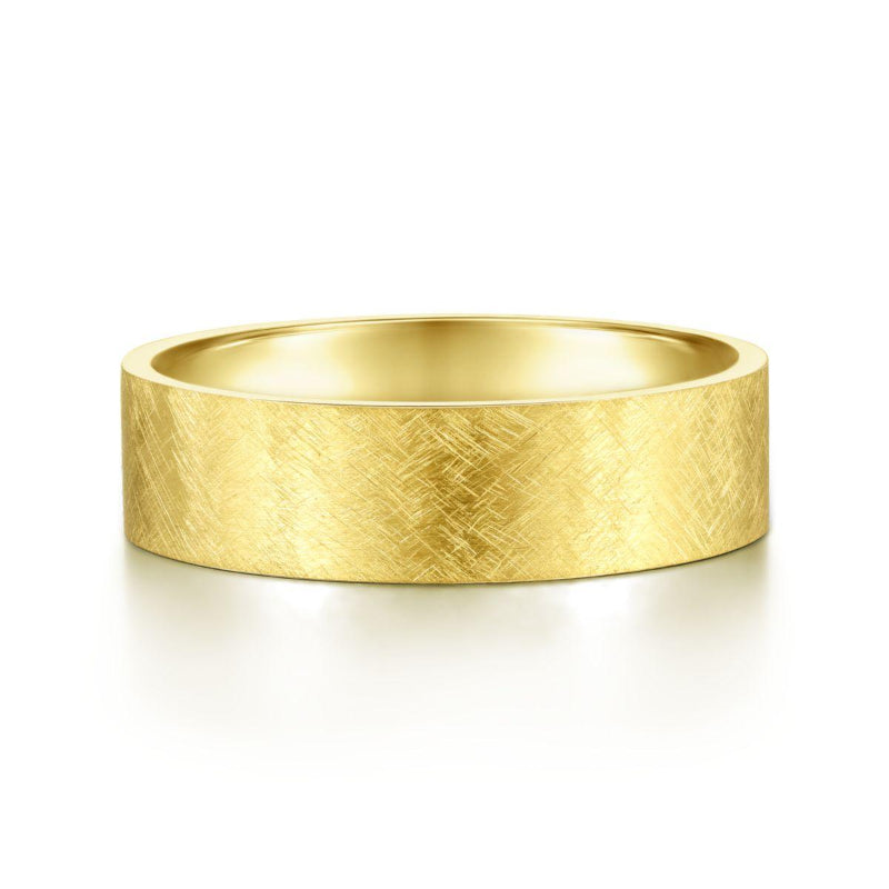 Gabriel & Co. 14k Yellow Gold Signature Men's Wedding Band