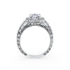 Kirk Kara CARMELLA halo Engagement Rings 18k Gold White 34DR .43 GRADUATED DIAMOND HALO RING