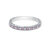 Kirk Kara CARMELLA Gemstone Wedding Bands 18k Gold White 9DR .09 10 PINK SAPP PAVE SET WEDDING BAND