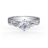 Kirk Kara PIROUETTA Twisted Engagement Rings 18k Gold White ENGRAVED TWIST NO DIAMOND RING