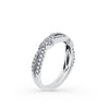 Kirk Kara PIROUETTA Diamond Wedding Bands 18k Gold White 50DR 0.34 DIAMOND TWIST WEDDING BAND