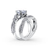 Kirk Kara PIROUETTA Twisted Engagement Rings 18k Gold White 48DR 0.33 DIAMOND TWIST PEG HEAD RING