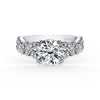 Kirk Kara PIROUETTA Twisted Engagement Rings 18k Gold White 48DR 0.33 DIAMOND TWIST PEG HEAD RING