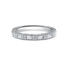 Kirk Kara CHARLOTTE Diamond Wedding Bands 18k Gold White 4DB 0.17 16DR 0.03 HAND ENGRAVED WEDDING BAND