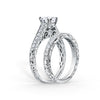 Kirk Kara STELLA Diamond Engagement Rings 18k Gold White 14DR 0.21CT SCROLL HAND ENGRAVED RING