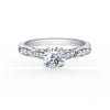 Kirk Kara STELLA Diamond Engagement Rings 18k Gold White 14DR .20 RING WITH MILGRAIN