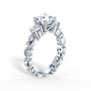 Kirk Kara ANGELIQUE 3 Stone Engagement Rings 18k Gold White 8DR 0.11 2DR 0.46 SWIRL 3-STONE RING