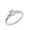 Kirk Kara PIROUETTA Twisted Engagement Rings 18k Gold White 12DR 0.13 PAVE TWIST RING
