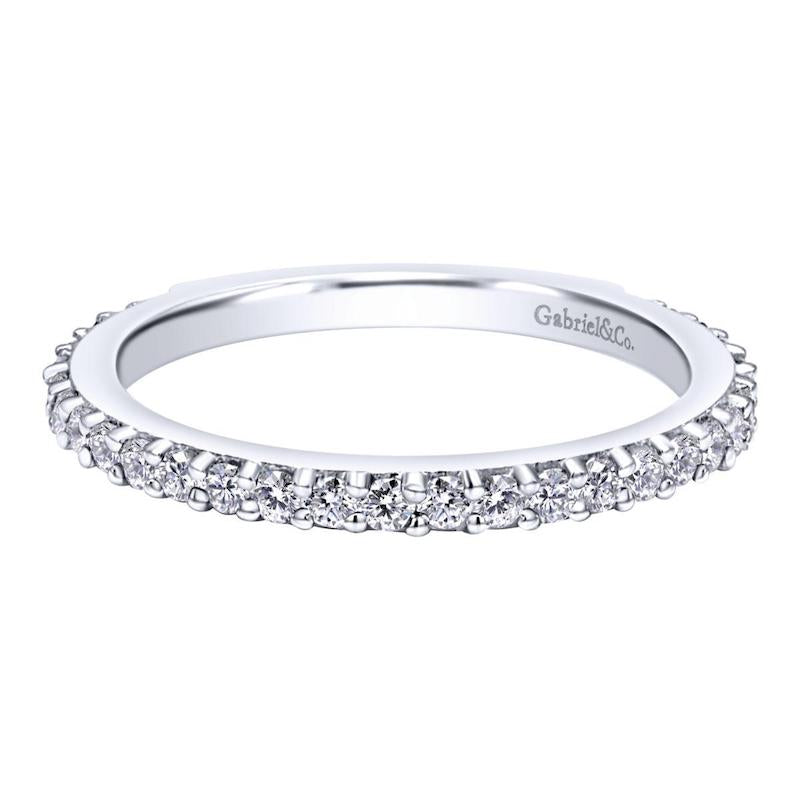 Gabriel & Co. 14k White Gold Stackable Diamond Ring