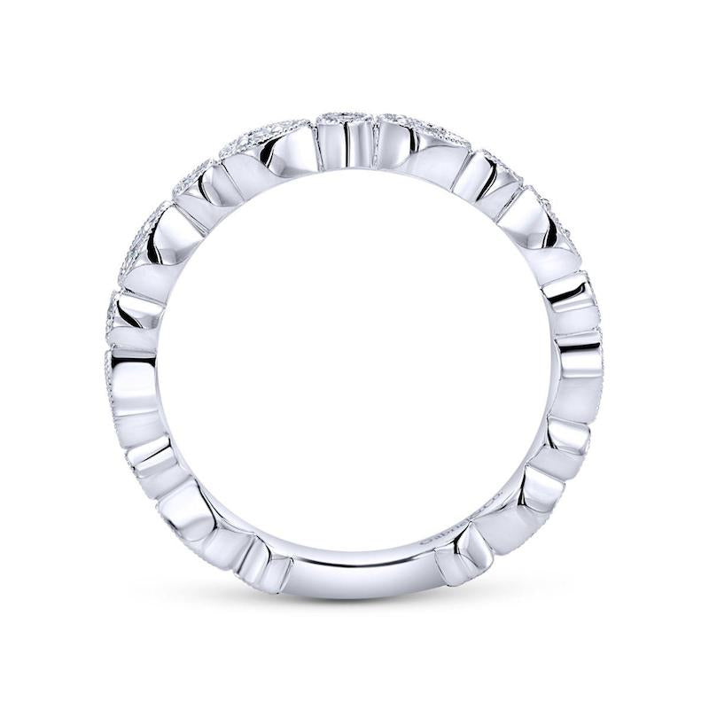 Gabriel & Co. 14k White Gold Stackable Diamond Ring