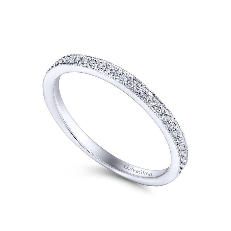 Gabriel & Co. 14k White Gold Stackable Diamond Ring