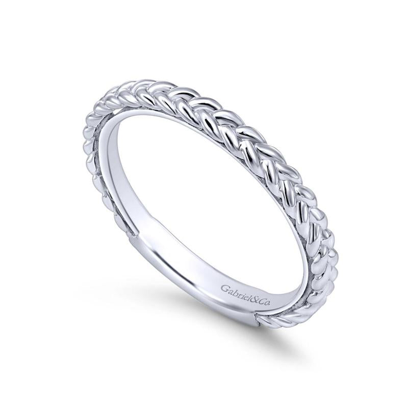 Gabriel & Co. 14k White Gold Stackable Ring