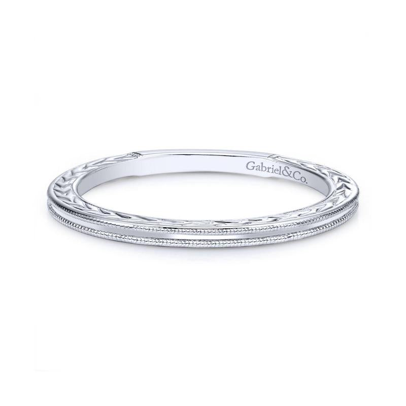 Gabriel & Co. 14k White Gold Stackable Ring