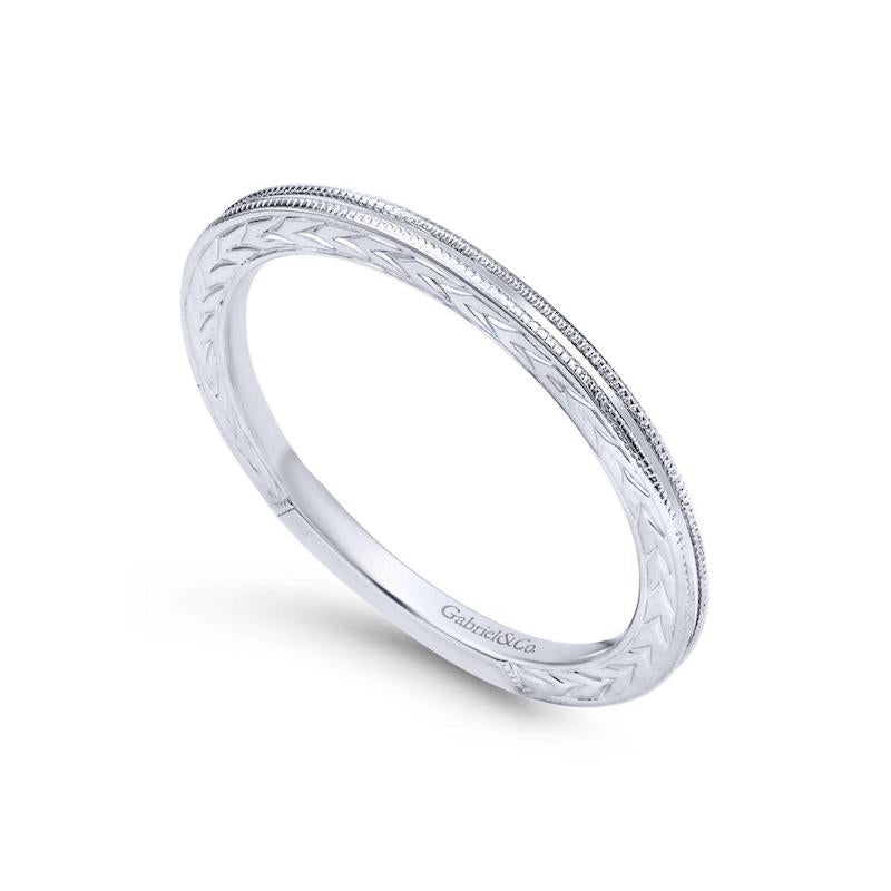 Gabriel & Co. 14k White Gold Stackable Ring