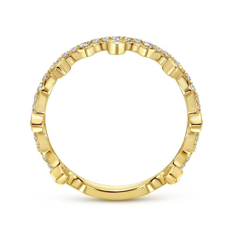 Gabriel & Co. 14k Yellow Gold Stackable Diamond Ring