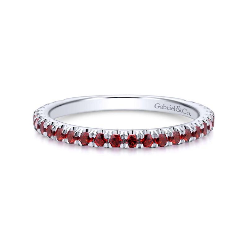 Gabriel & Co. 14k White Gold Stackable Gemstone Ring