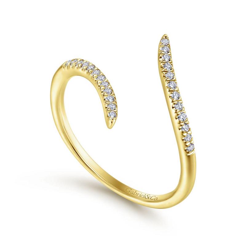 Gabriel & Co. 14k Yellow Gold Kaslique Diamond Ring