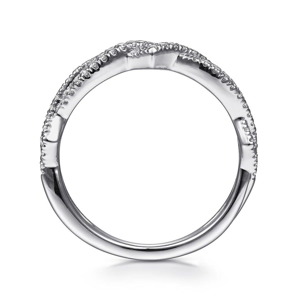 Gabriel & Co. 14k White Gold Stackable Diamond Ring