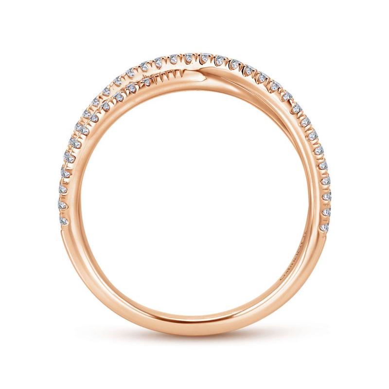 Gabriel & Co. 14k Rose Gold Stackable Diamond Ring