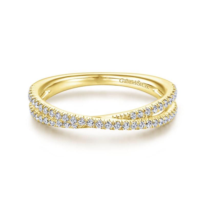 Gabriel & Co. 14k Yellow Gold Stackable Diamond Ring