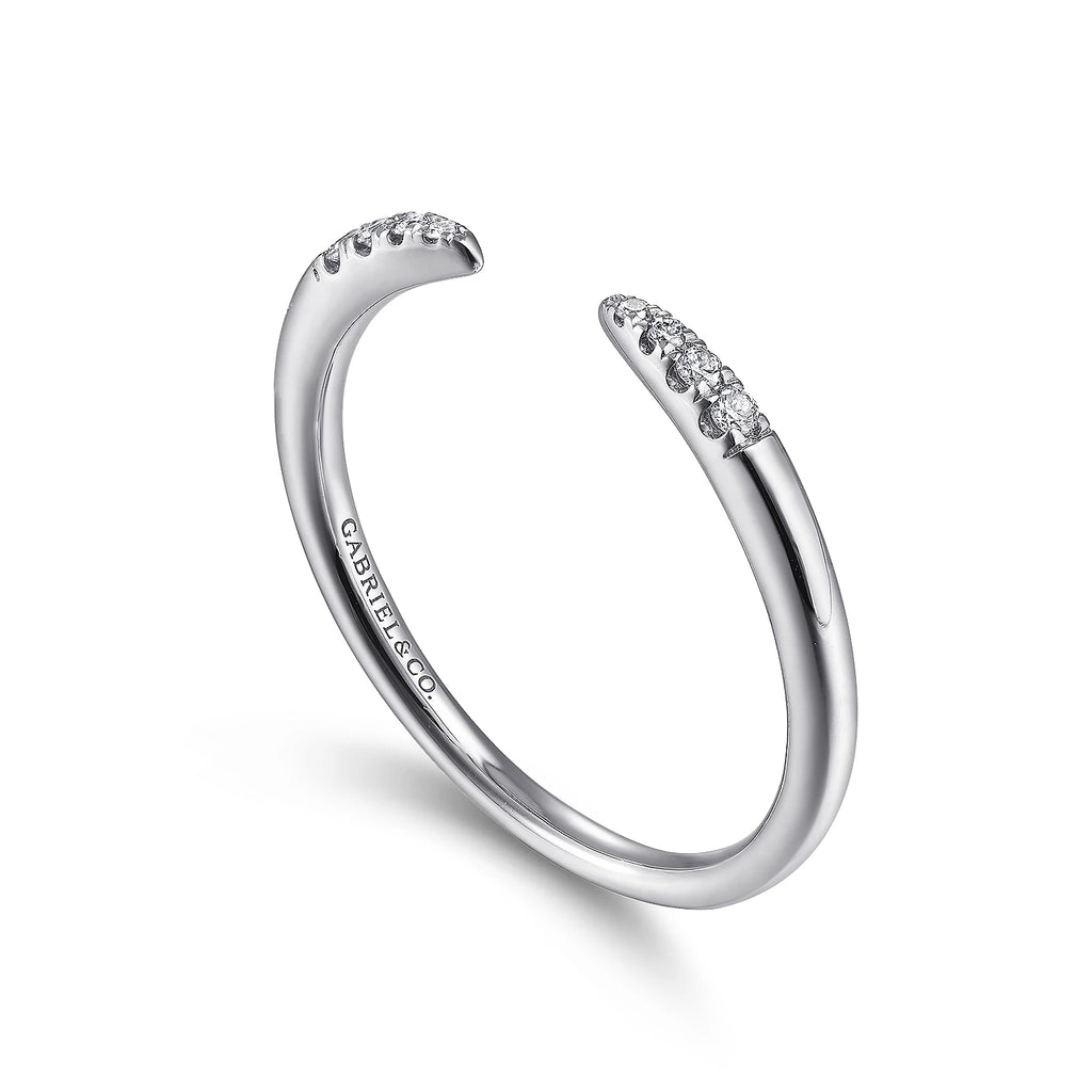 Gabriel & Co. 14k White Gold Stackable Diamond Ring