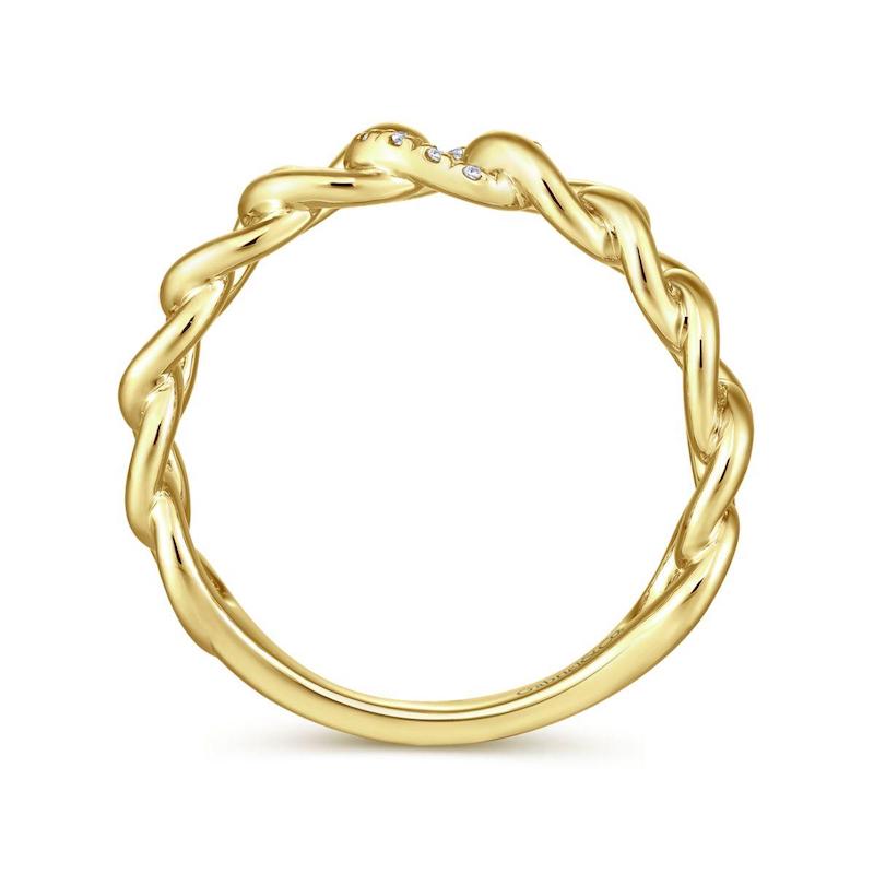 Gabriel & Co. 14k Yellow Gold Stackable Diamond Ring