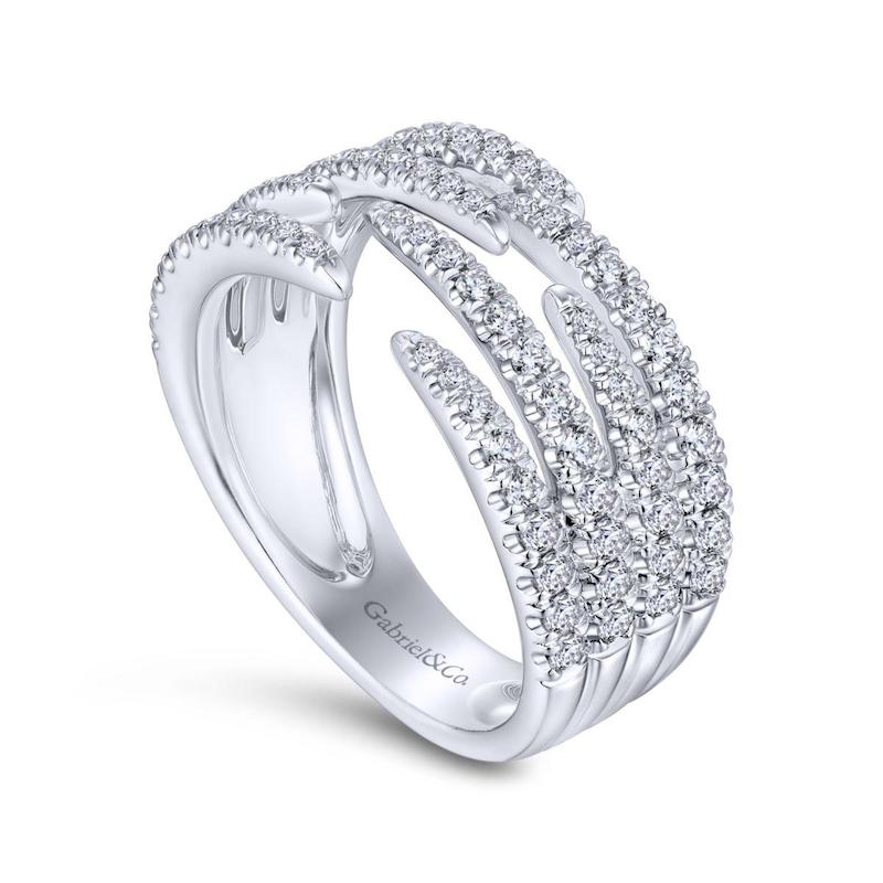 Gabriel & Co. 14k White Gold Kaslique Diamond Ring