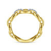 Gabriel & Co. 14k Yellow Gold Contemporary Diamond Ring