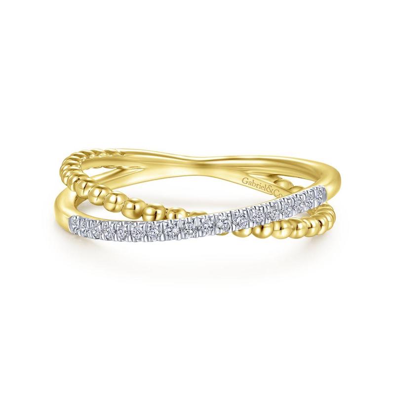 Gabriel & Co. 14k Yellow Gold Bujukan Diamond Ring