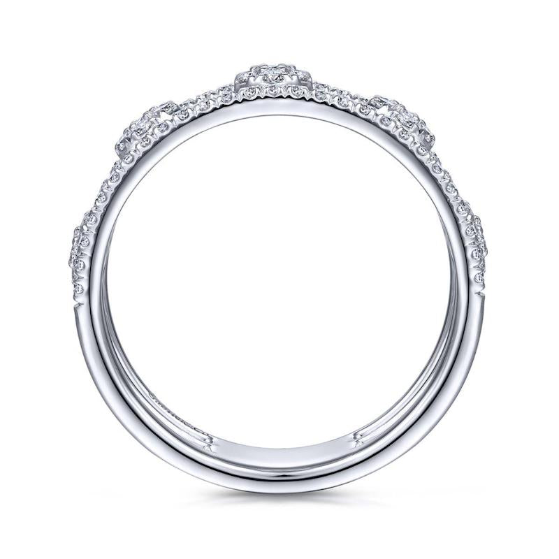 Gabriel & Co. 14k White Gold Lusso Diamond Ring